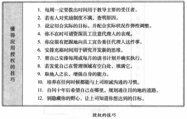 授權的技巧
